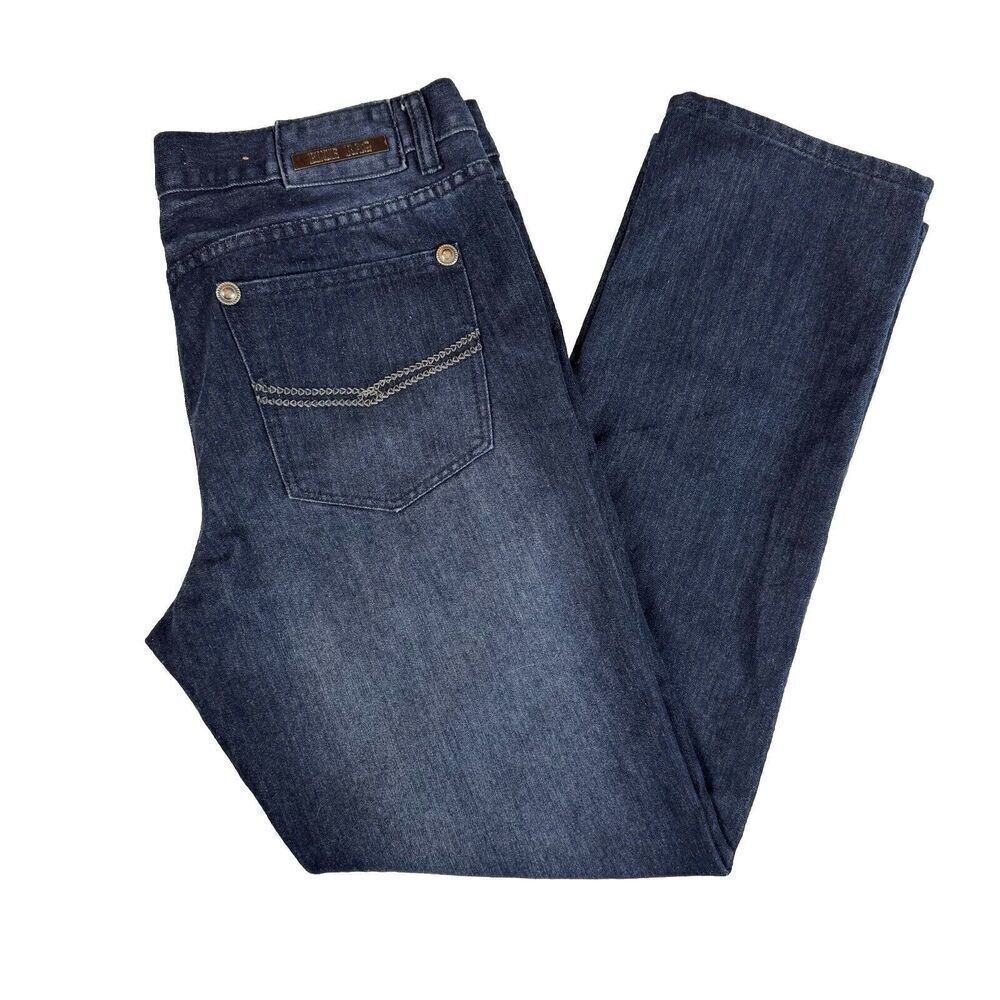 Blue Rag Jeans Men Size 36 Blue Denim Dark Wash Casual Logo Straight Leg